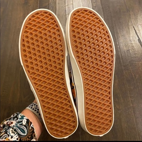 Vans Authentic Leopard Sneakers Black/Inca Gold Size 9.5 Women‎